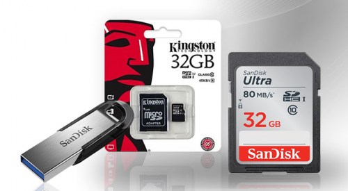 Atminties kortelės ir USB "Flash" atmintinės